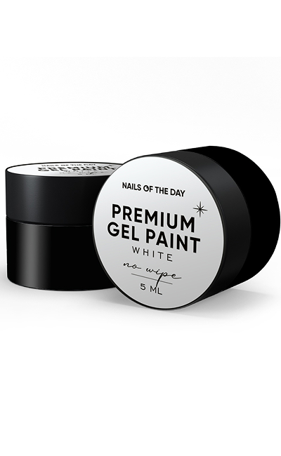 NAILS OF THE DAY Premium gel paint White no wipe, 5 ml